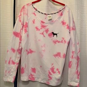 Scoop neck off the shoulder sweatshirt